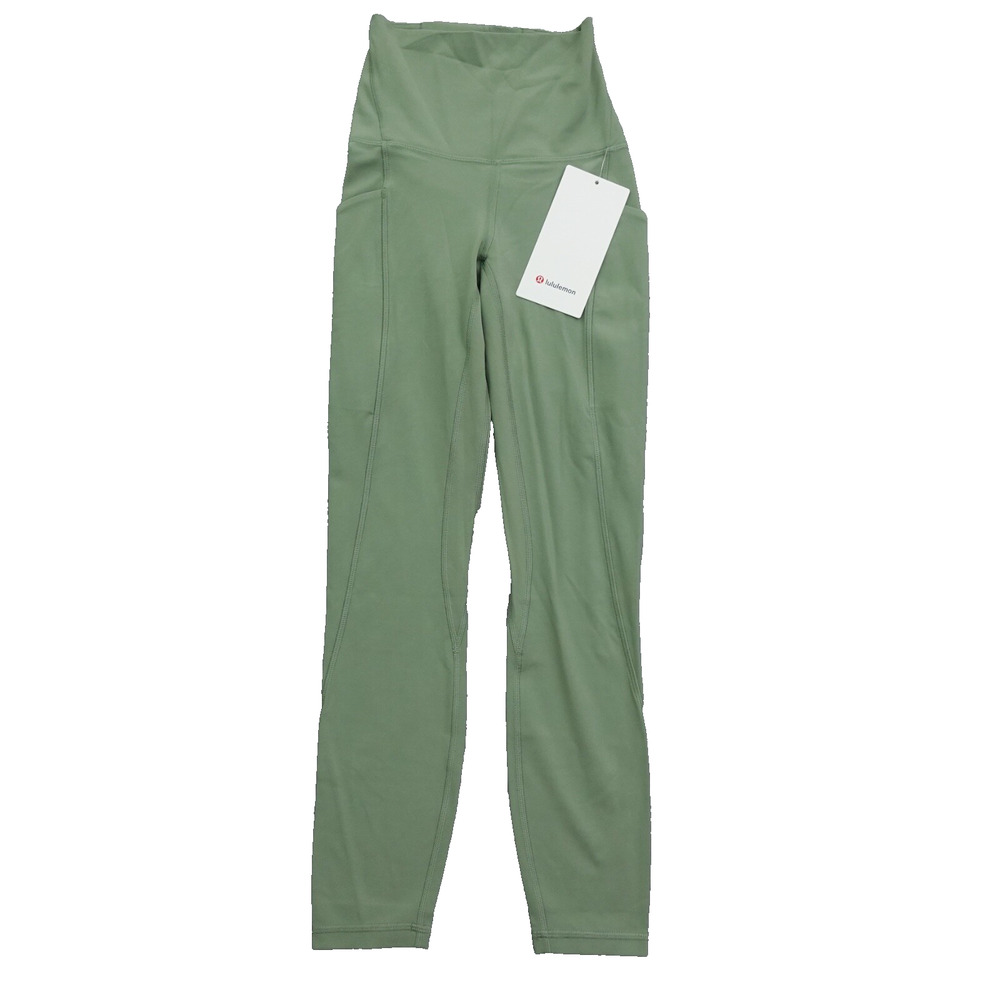New Lululemon Size 2 Leggings Align HR Pant 25" Pockets DSTN l Green $128